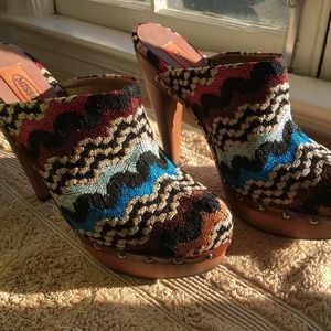 Missoni Multicolored Clogs SZ 39